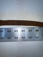 New Brown Genuine Leather Nocona Silver Animal Pendent 24” Belt #605 NN-62