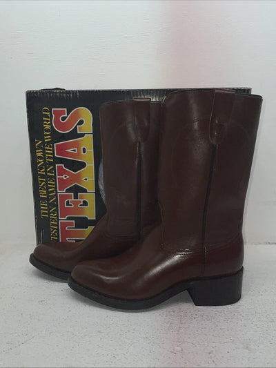 New Men’s Brown Texas Brand Cowboy Boots. 8311 8.5 8 1-2 D. 3-115