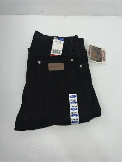 New Women’s Black Wrangler Cowboy Cut Slim Fit Denim Jeans. 15x34 J-19