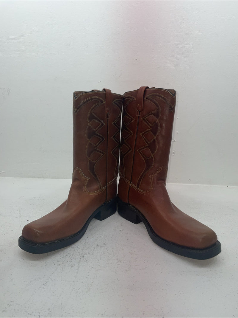 New Men’s Brown Texas Brand Cowboy Boots. M 844 9.5 9 1/2 D. 6-105