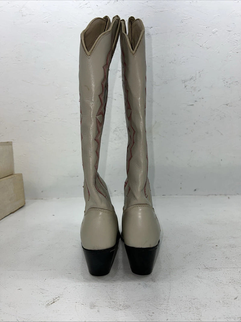 New Women’s Cream Kenny Roger’s Cowboy Boots. 40909 6.5 6 1/2 M. 19-144