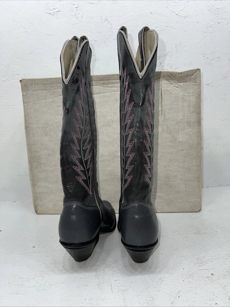 New Women’s Grey Texas Brand Cowboy Boots. 4512 6.5 6 1/2 M. 19-138 