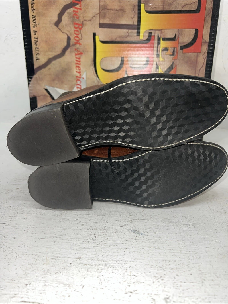 New Women’s Brown Lace Up Texas Brand Cowboy Boots. 4460 6.5 6 1/2 M. 19-88