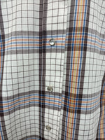 New Women’s Panhandle Slim Brown Plaid Long Sleeve Pearl Snap 8/30 GG-6