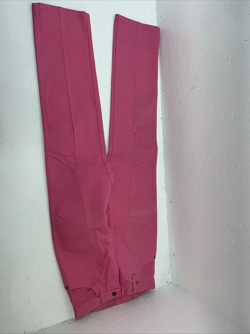 New Women’s Pink Wrangler Cowboy Cut Pro Rodeo Denim Jeans. 7x32 O-11