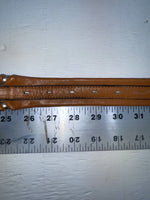 New Brown Genuine Leather Circle Y Weaved 28” Belt #8398 JJ-124