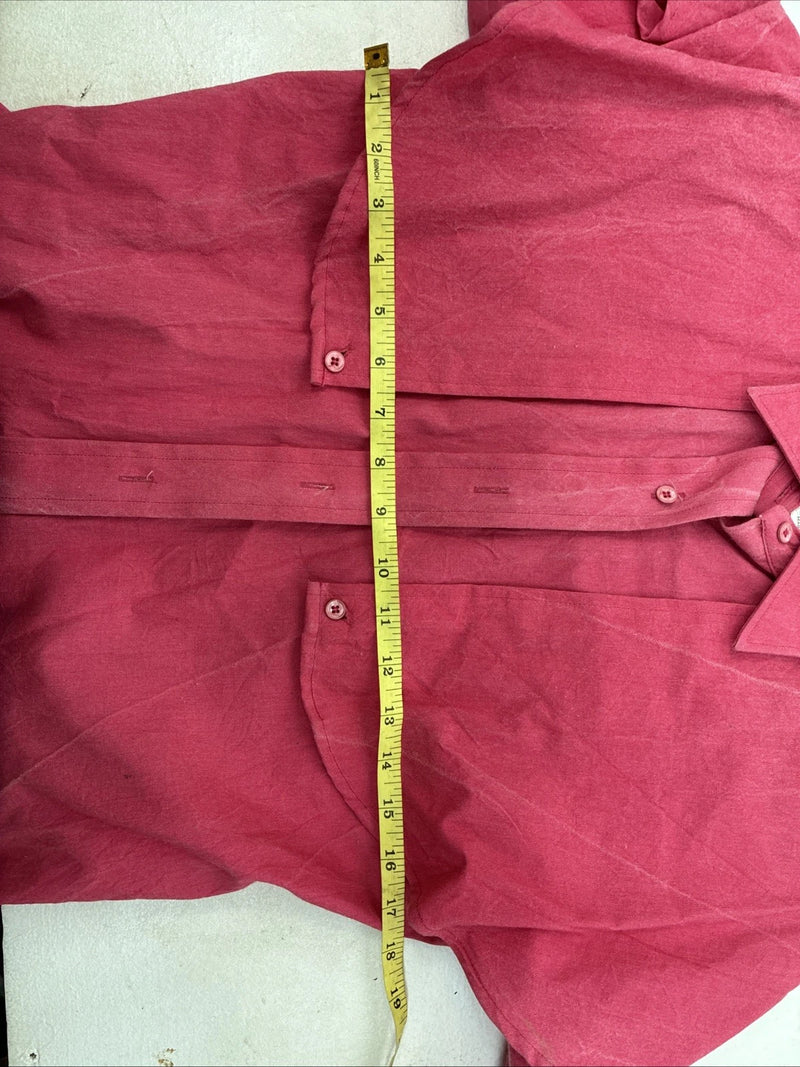New Women’s Longhorn Pink long Sleeve Button Up Size 6/28  TT-76