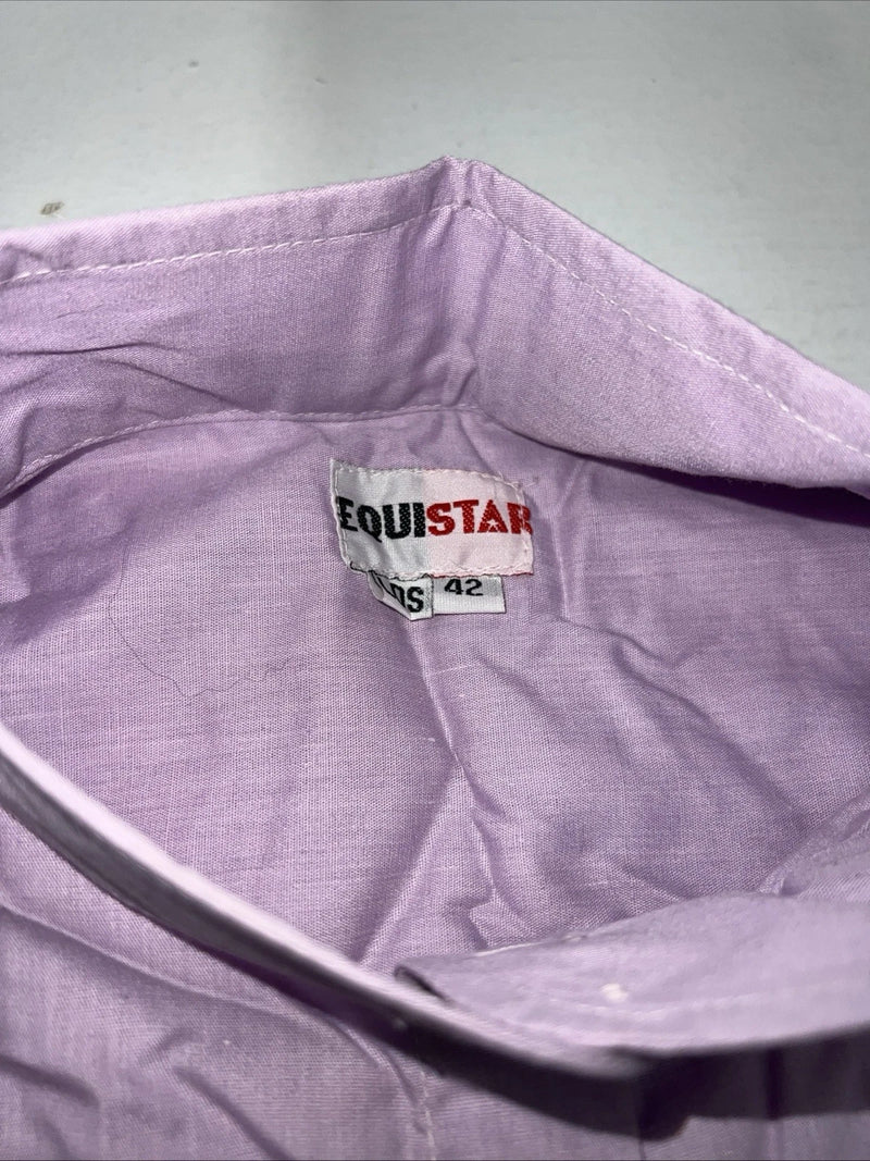 New Women’s Purple EQUISTAR Short Sleeve English Riding Shirts 42 465083 G-42