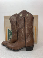 New Kids Brown Texas Brand Cowboy Boots. C 191 1 B. 23-84