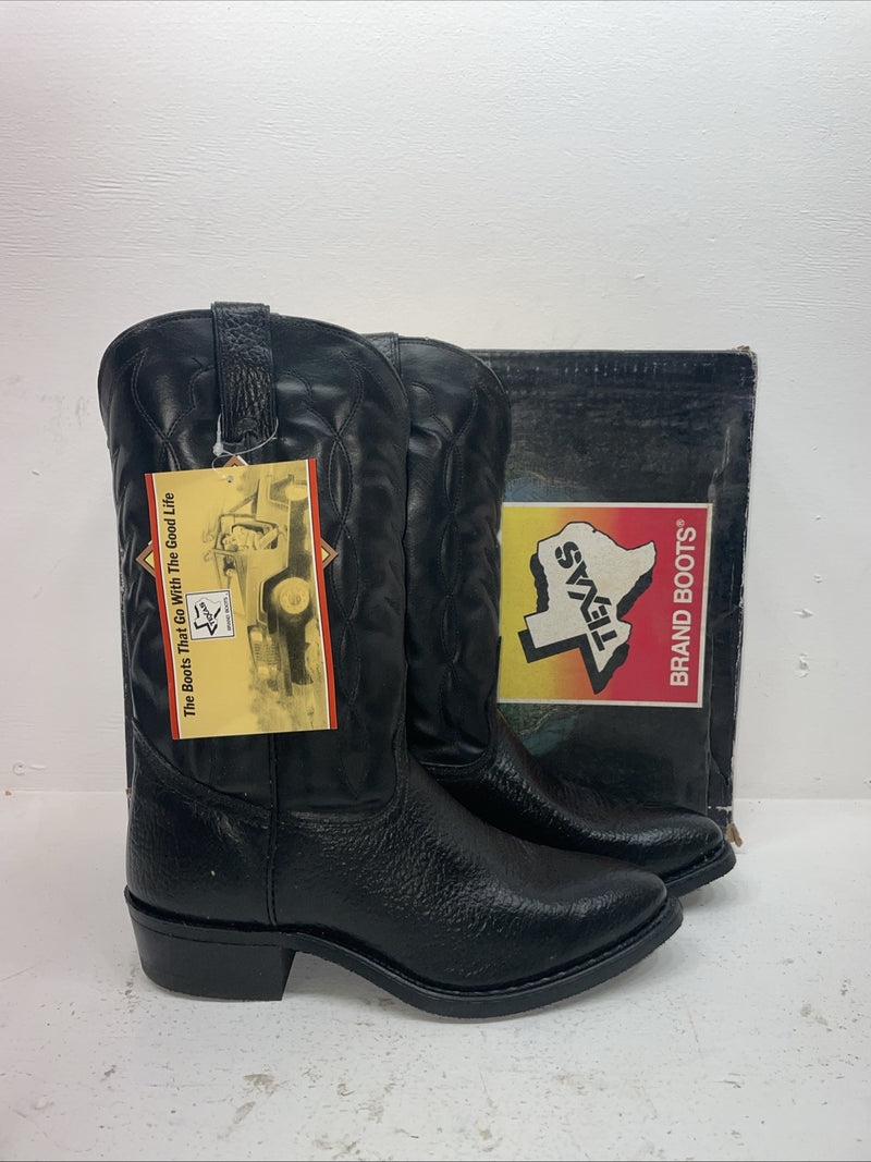 New Men’s Black Texas Brand Cowboy Boots. 251542361 11 D. 8-58