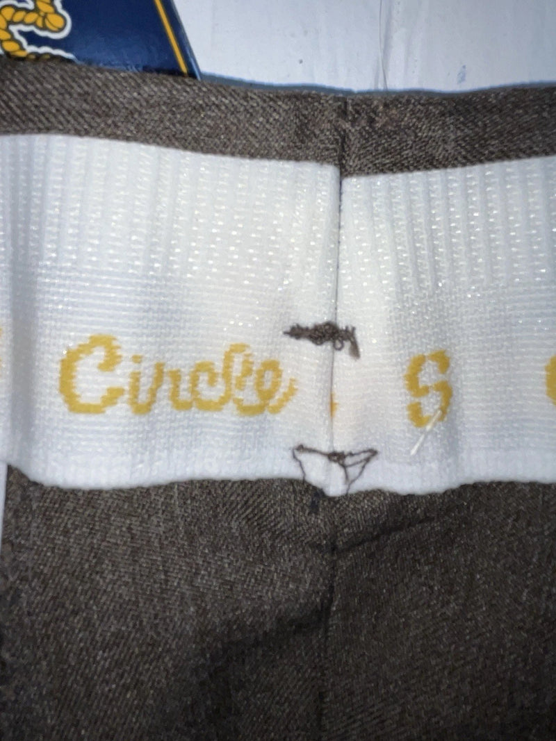 New Vintage Brown Circle S Polyester Pants #CP4776 OO-25
