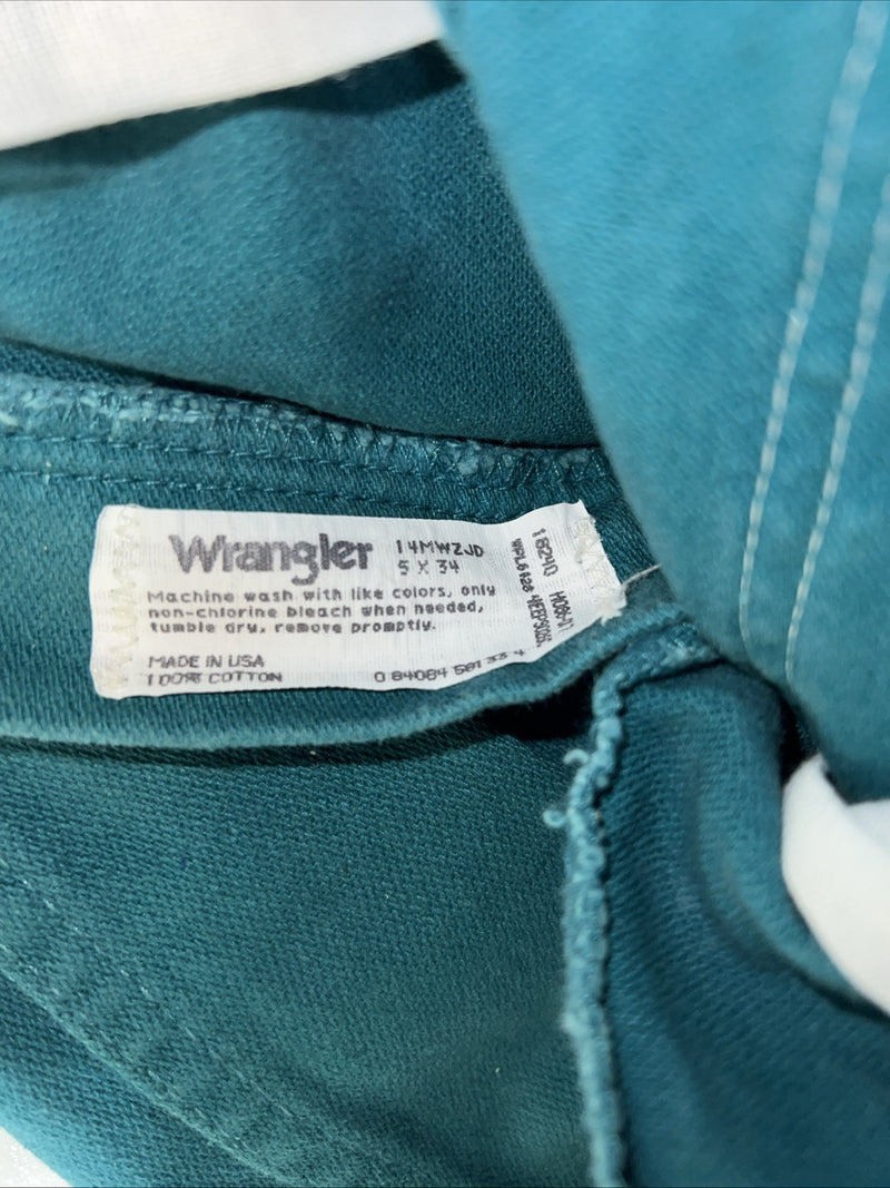 New Women Turquoise Cowboy Cut Regular Fit Denim Jeans. 5x34 O-16