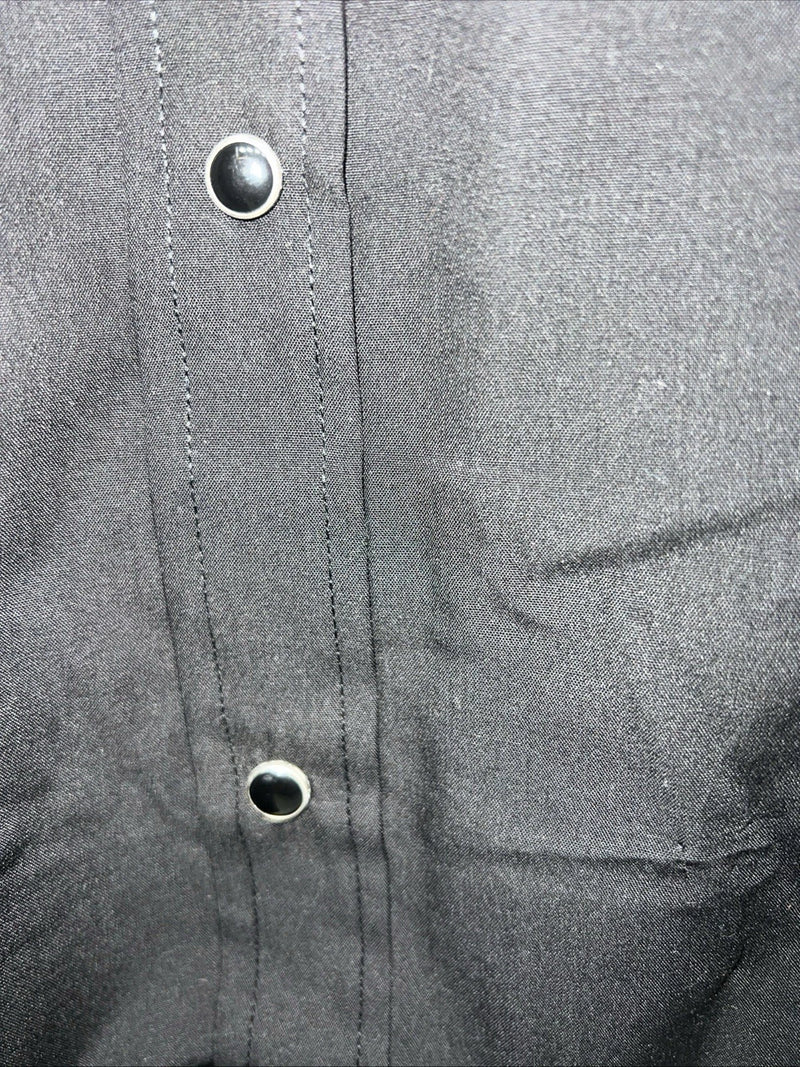 New Men’s Black ELY Cattleman Pearl Snap Long Sleeve Shirt 16.5x35 L P-35