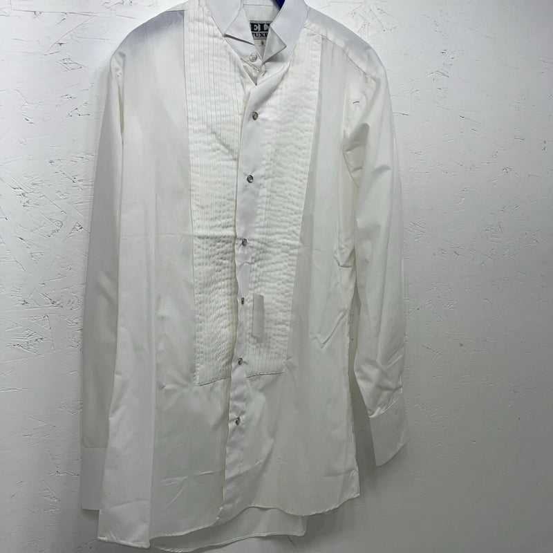 New Men’s ELY tuxedo White Long Sleeve Pearl Snap Small B-48