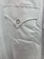 New Kids Champion Western White Long Sleeve Pearl Snap Size 16 CC-117