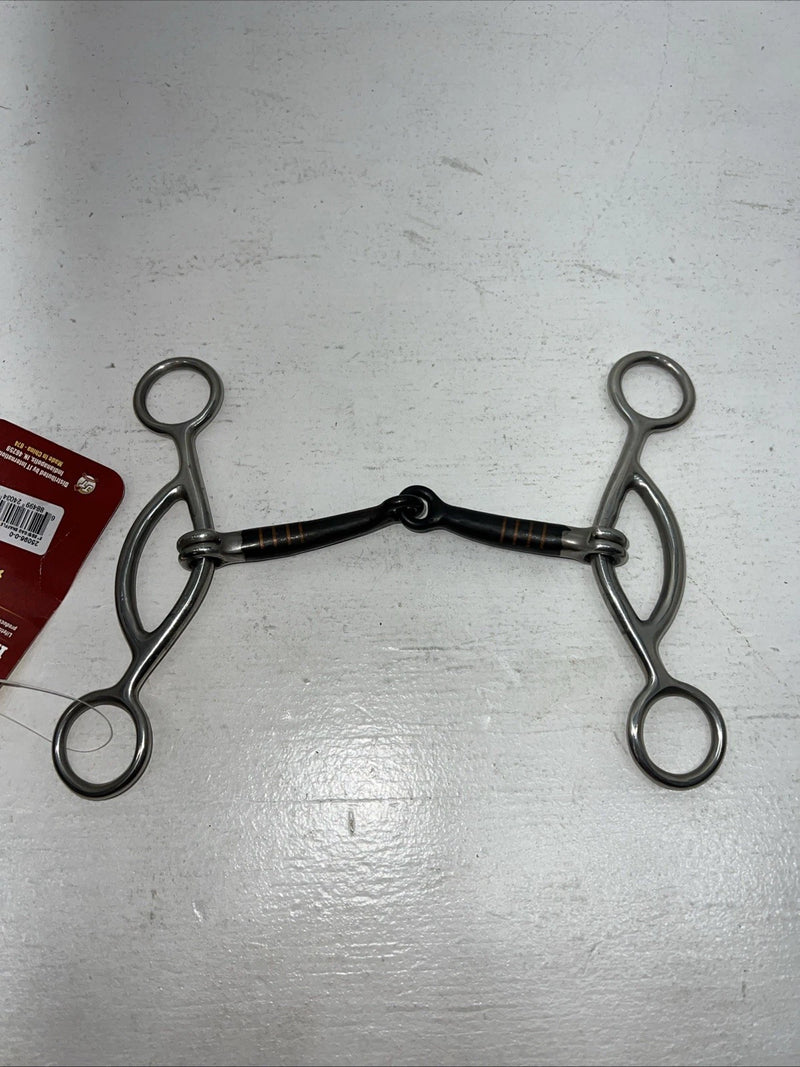 New Tough 1 5” SS/SI Gag Snaffle Copper Lined Bit #25096 U-5 