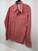 New Boys Rockmount Red Checker Long Sleeve Pearl Snap Size 16 DD-87