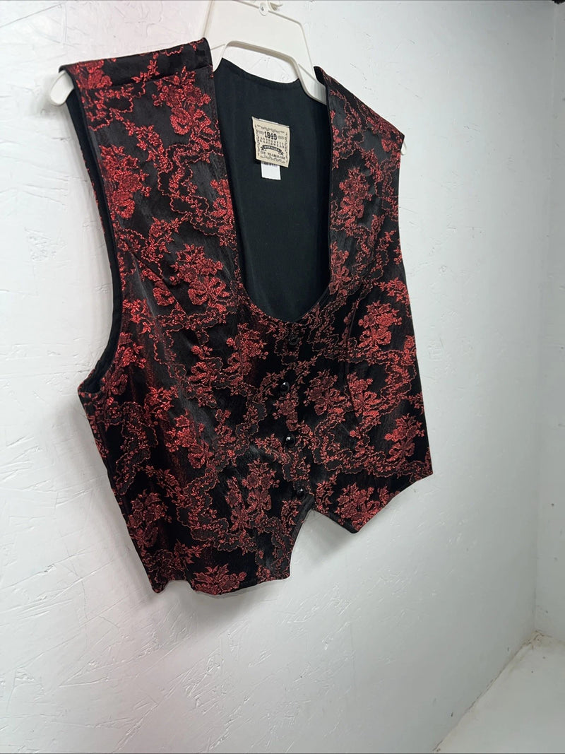 New Women’s 1849 Authentic Ranchwear Red Western Show Vest XL WW-65