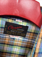 New Men’s Champion Westerns Multicolor Plaid Long Sleeve Pearl Snap Small O-33