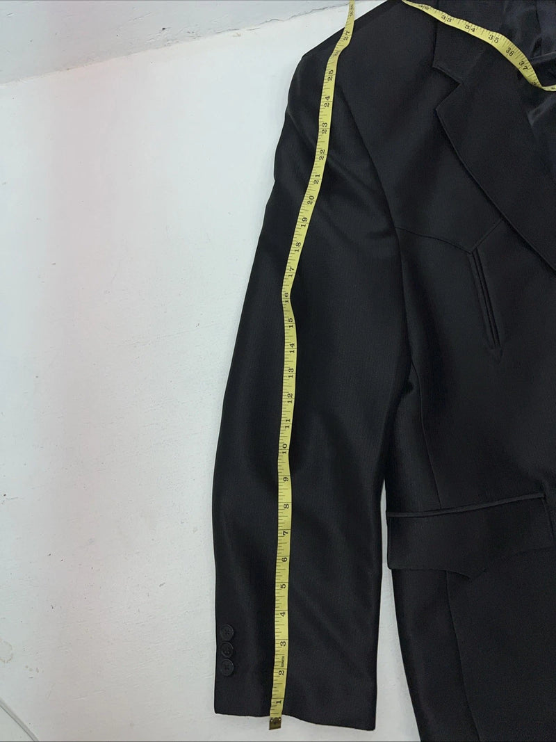 New Men’s Circle S Black Suit Jacket 46R #CC5091 S-607