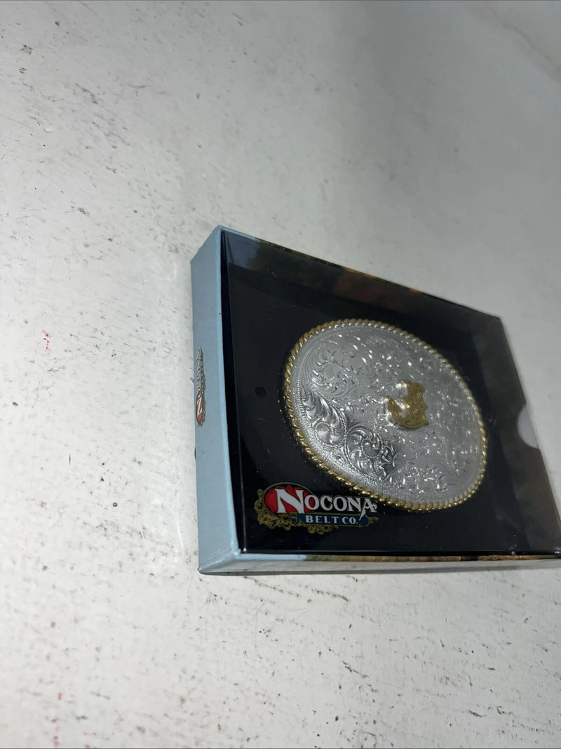New Women’s Nocona Good Silver “J” Belt Buckle With Good Rim. A-115
