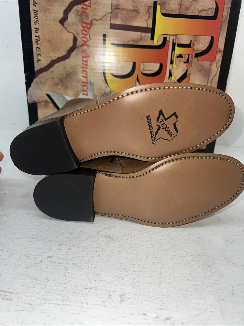 New Women’s Brown Lace Up Texas Brand Cowboy Boots. 4474 6 M. 19-82
