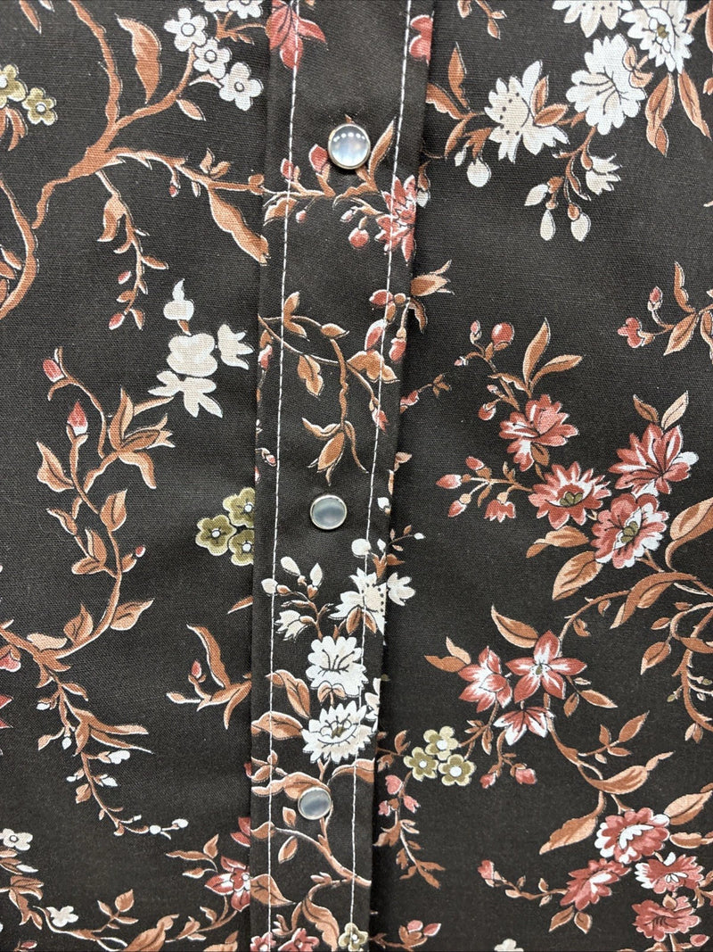 New Women’s Dickson Jenkins Floral Long Sleeve Pearl Snap Size 36 MM-49