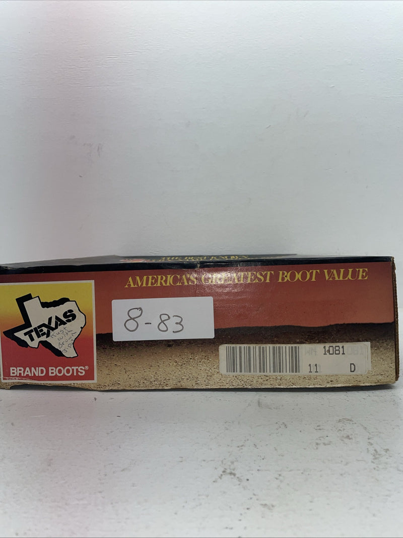 New Men’s Brown Texas Brand Cowboy Boots. 1081 11 D. 8-83