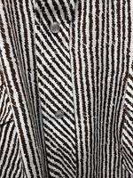 New Women’s Dickson Jenkins Brown Stripe Long Sleeve Pearl Snap Size 17 XL II-37