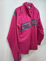 New Women’s Pink Design Long Sleeve Button Up XL TT-3