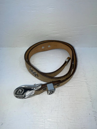 New Brown Genuine Leather Nocona Animal Pendent 32” Belt #606 JJ-16