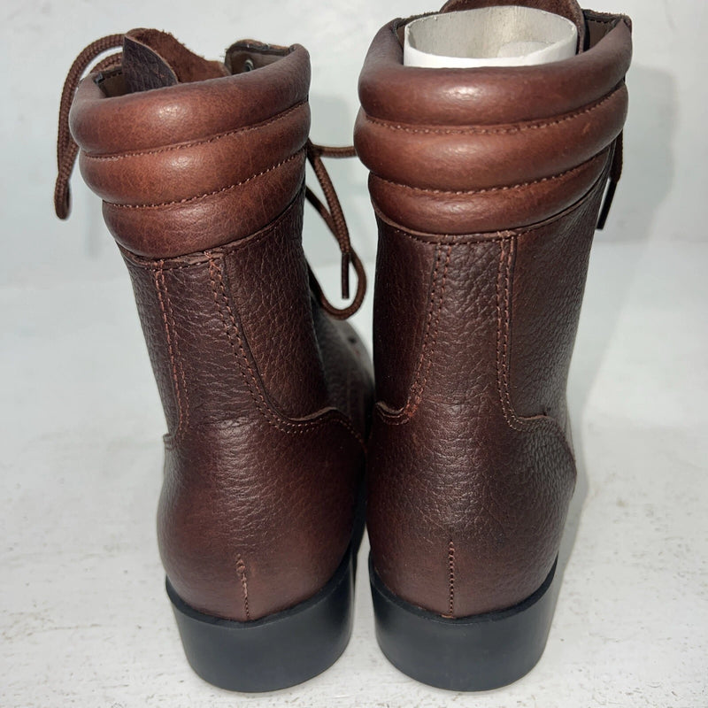 New Women’s Brown Lace Up Acme Cowboy Boots. 852 6 M. 19-93