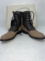 New Women’s Brown A Jama Product Lace Up Cowboy Boots. 6.5 6 1/2 D. 19-87