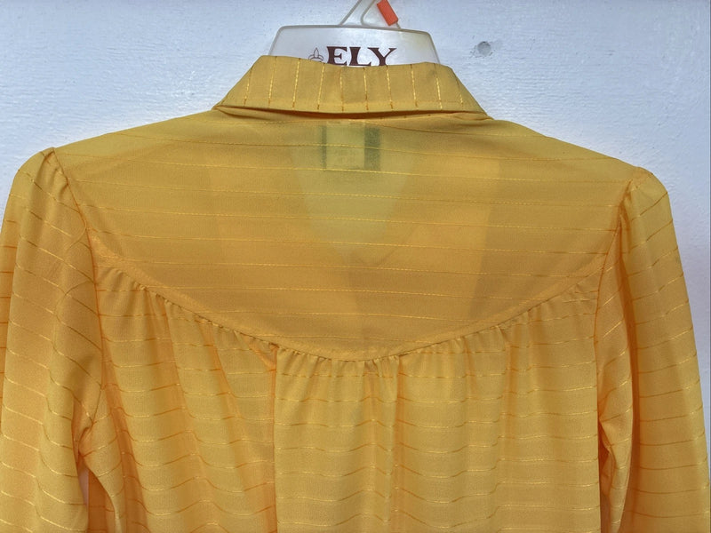 New Womens Dickson Jenkins Yellow Long Sleeve Pearl Snap Medium LL-108