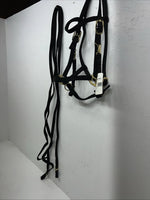 New Fabtron Black Nylon Halter/Bridle Trail Combo With Split Reins #NP54-5 W-43