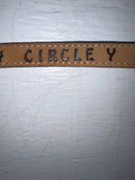 New Brown Genuine Leather Circle Y 34” Belt #9370S JJ-72