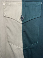 New Men’s Green Tan Blue Cowboy Threads Button Up Long Sleeve Shirt. Large P-27