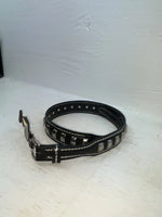 New Black Genuine Leather Nocona Silver Pendent 32” Belt #2410601 Z-104