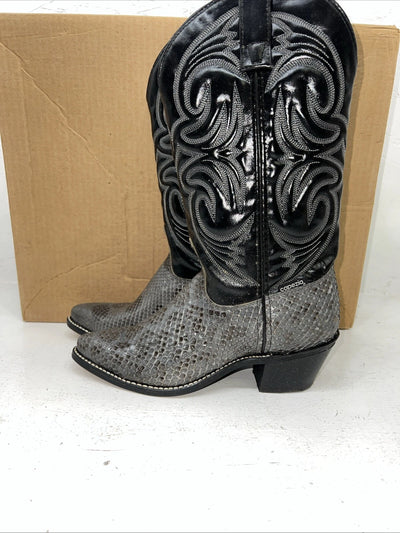 New Women’s Black Snakeskin Capezio Cowboy Boots. L 902 6 M. 20-94