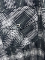 New Women’s Cumberland Black Plaid Long Sleeve Pearl Snap 3XL GG-67