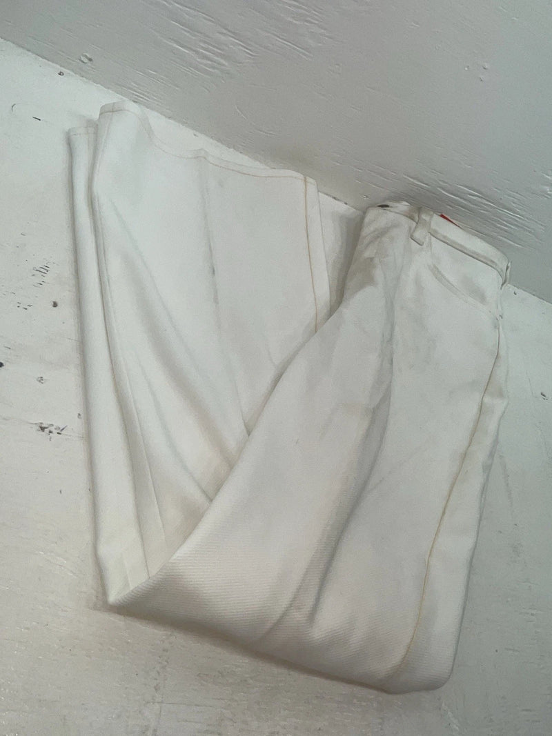 New Vintage White Lee Polyester Pants #2610810 VV-32