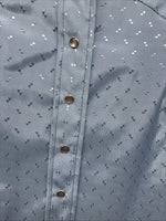 New Women’s Dickson Jenkins Blue Long Sleeve Pearl Snap Size 32 KK-10