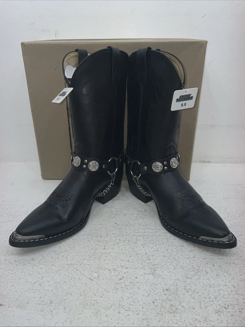 New Women’s Black Smoky Mountain Cowboy Boots. 1083 Y 5.5 5 1/2. 2-72