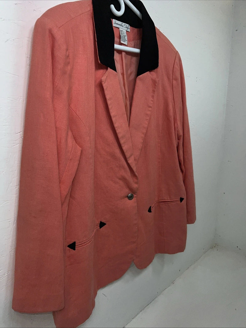 New Women’s Samantha Taylor Pink Blazer 18W #5699 UU-25