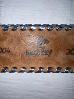 New Gray Genuine Leather Kentucky Weaved And Tooled 30” Belt #82004 JJ-127