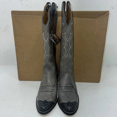 New Women’s Gray Texas Brand Cowboy Boots. 4902 5.5 5 1/2 M. 20-33