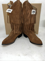 New Women’s Brown Fringe Smoky Mountain Cowboy Boots. 6566 M 6.5 6 1/2. 19-142