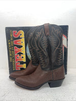 New Men’s Brown Texas Brand Cowboy Boots. M 631 9 D. 3-65