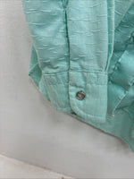 New Women’s Miss Rodeo Blue Design Long Sleeve Pearl Snap Size 10 TT-97