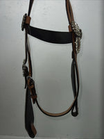 New Leather Silver Royal Beaded Diamond Browband Headstall W Split Reins U-35